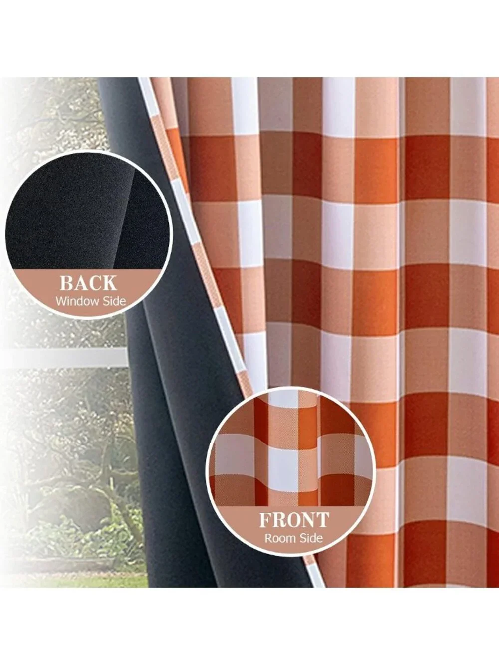 Cozy Buffalo Plaid Blackout Curtains 52